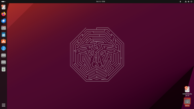 desktop of freshly installed ubuntu linux Very empty ubuntu tesktop