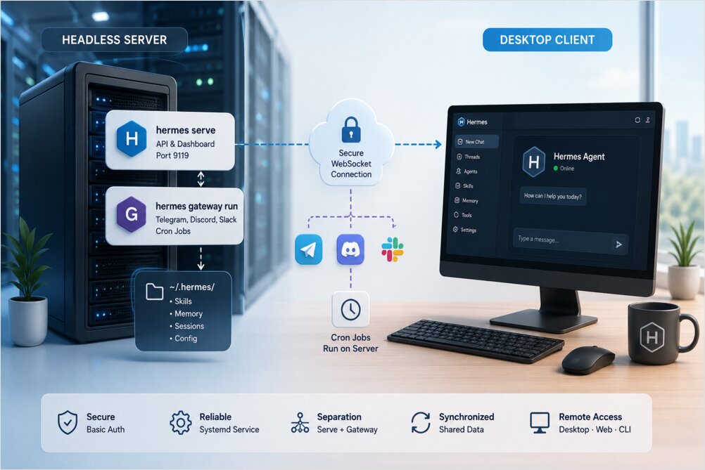 Hermes Agent headless server architecture