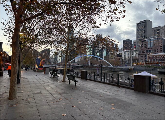 melbourne southbank in winter melbourne southbank in winter