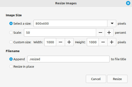 Resize image props