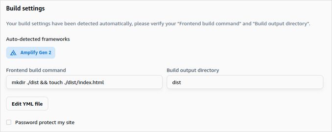 detected the Amplify Gen2 app
