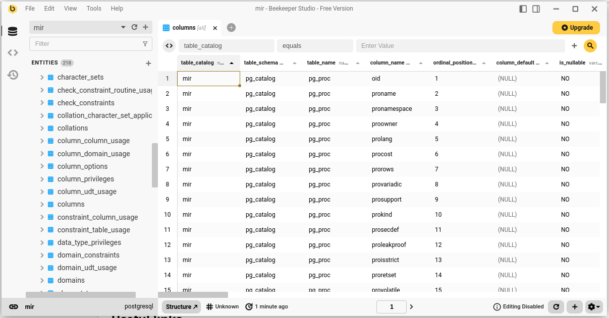 Screenshot di Beekeeper Studio