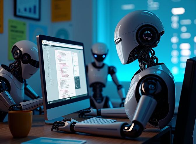 robots working in IT