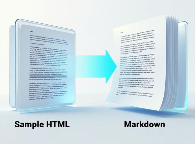 infographic: converting page from html to markdown