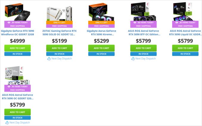 pccg rtx 5090 prices 2025 November pccg rtx5090 2025 october